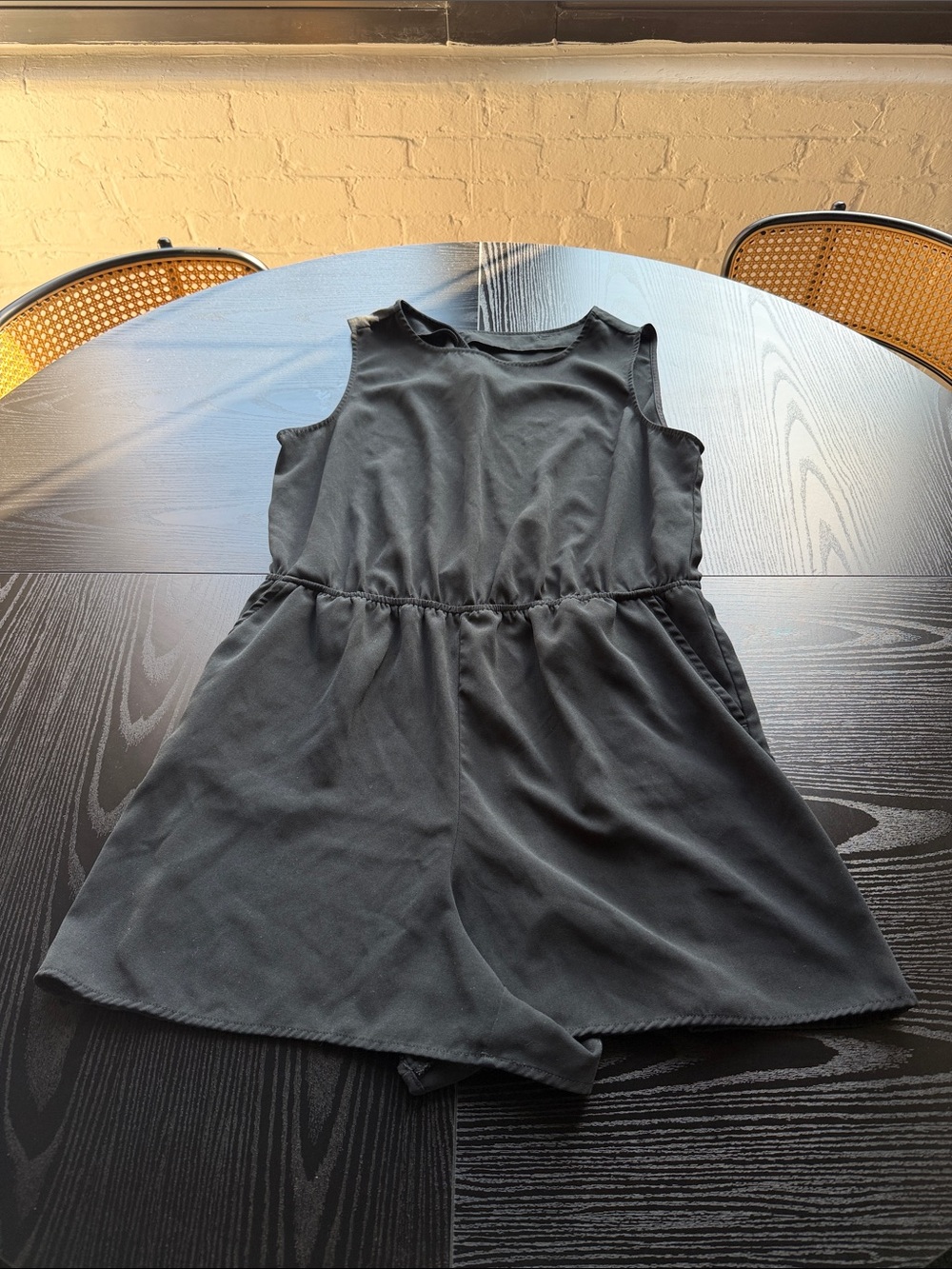 a new day Black Sleeveless Casual Romper